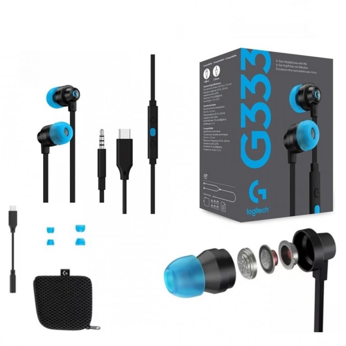 Logitech G333 Gaming Earphones
