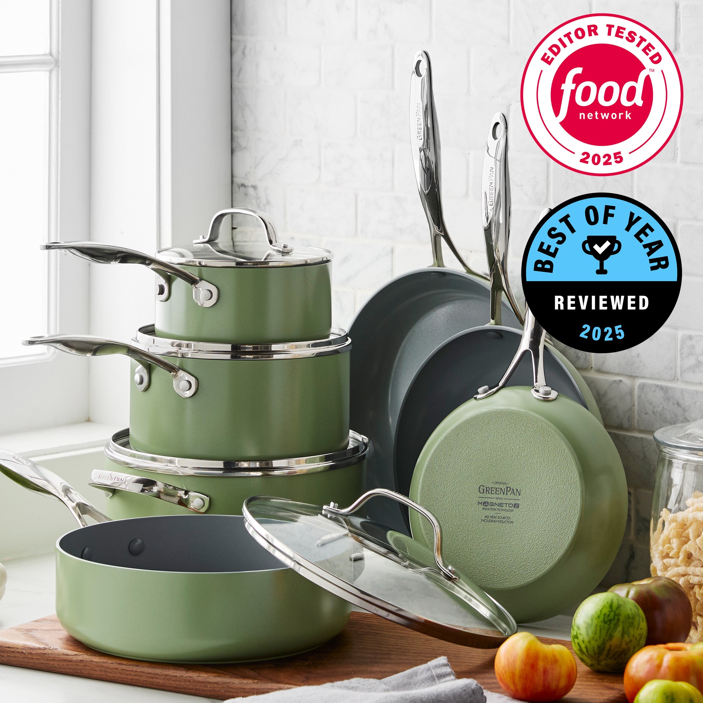 GreenPan Valencia Pro 11-Piece Ceramic Nonstick Cookware Set