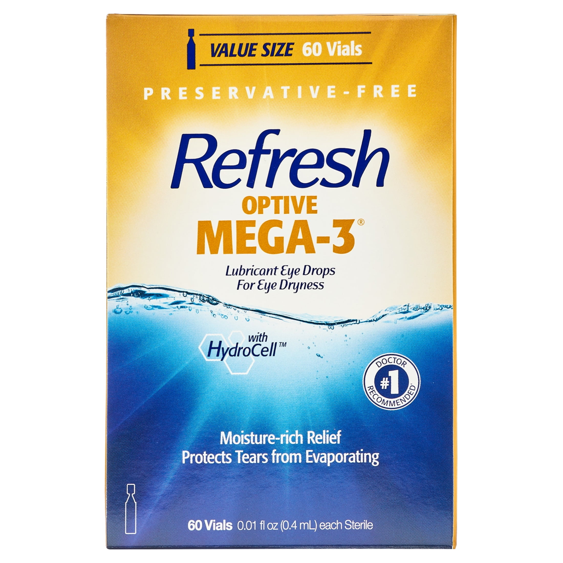 Refresh Optive MEGA-3 Preservative-Free Lubricant Eye Drops
