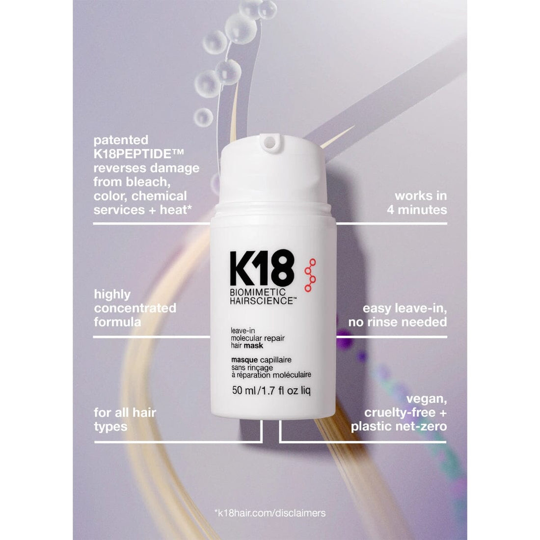 K18 Leave-In Molecular Repair Hair Mask