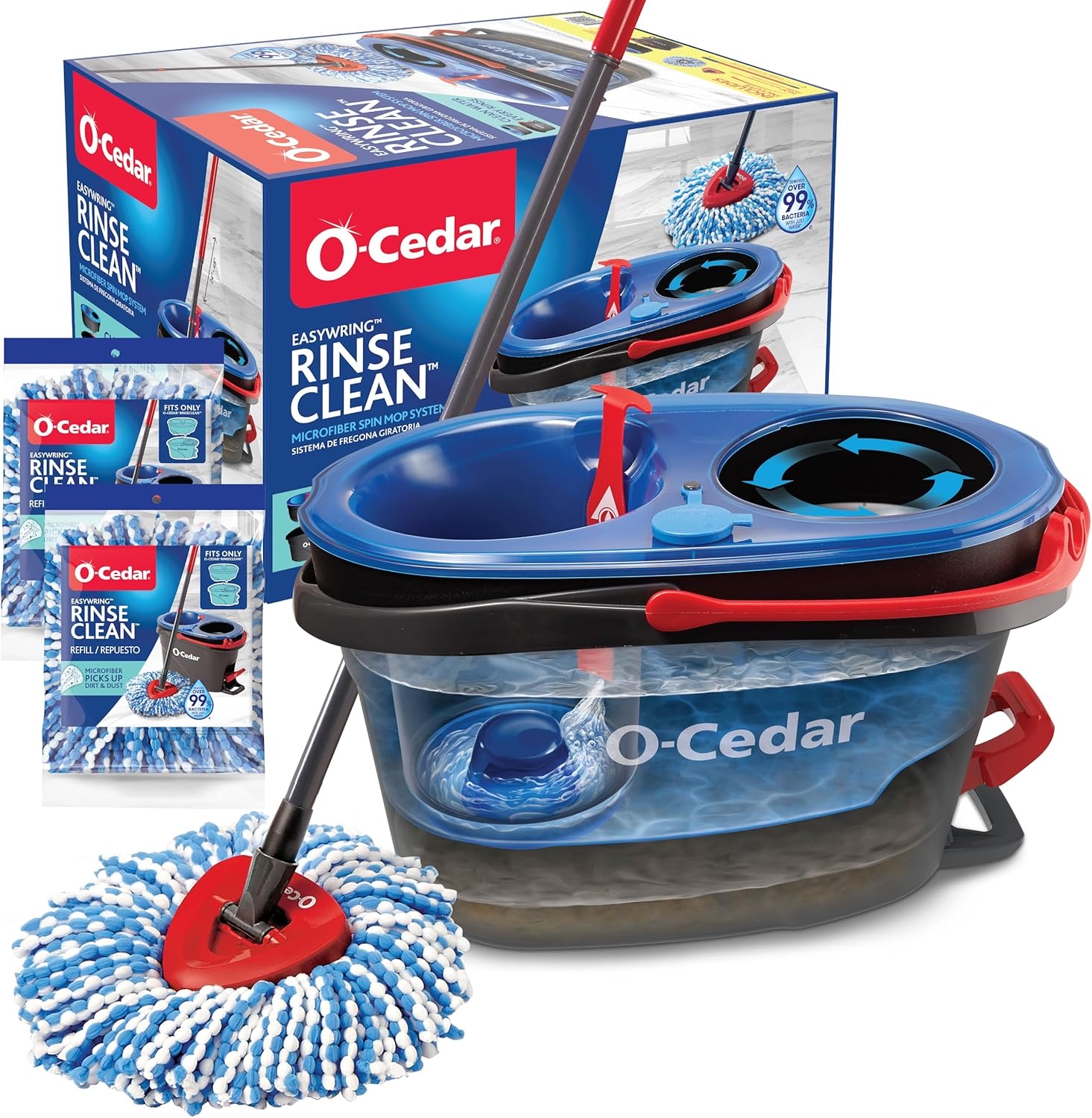 O-Cedar EasyWring RinseClean Spin Mop & Bucket System