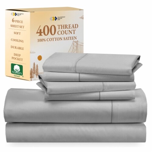 California Design Den 400 Thread Count Cotton Sheet Set